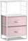 Sorbus Nightstand 2-Drawer Shelf Storage - Bedside Furniture & End Table Chest Dresser with Steel Frame, Wood Top & Easy Pull Fabric Bins for Home, Bedroom, Closets, Bathroom, Office & College Dorm